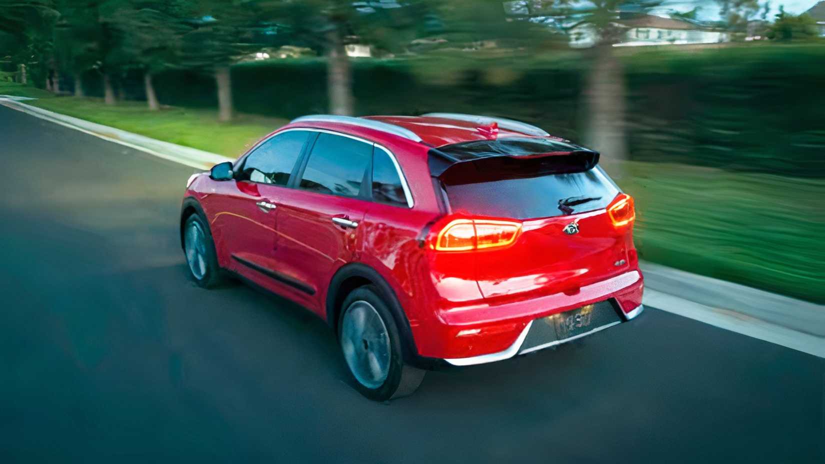 2019 Kia Niro Hybrid rear action shot