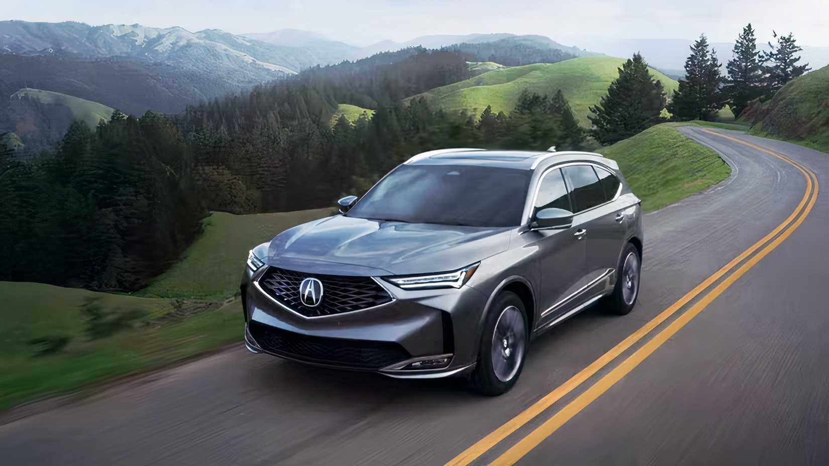 2026 Acura MDX frontal 3/4 foto de ação