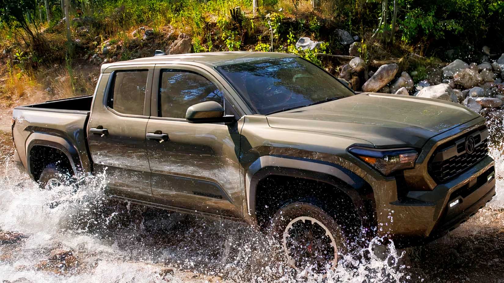2026 Toyota Tacoma front 3/4 action shot
