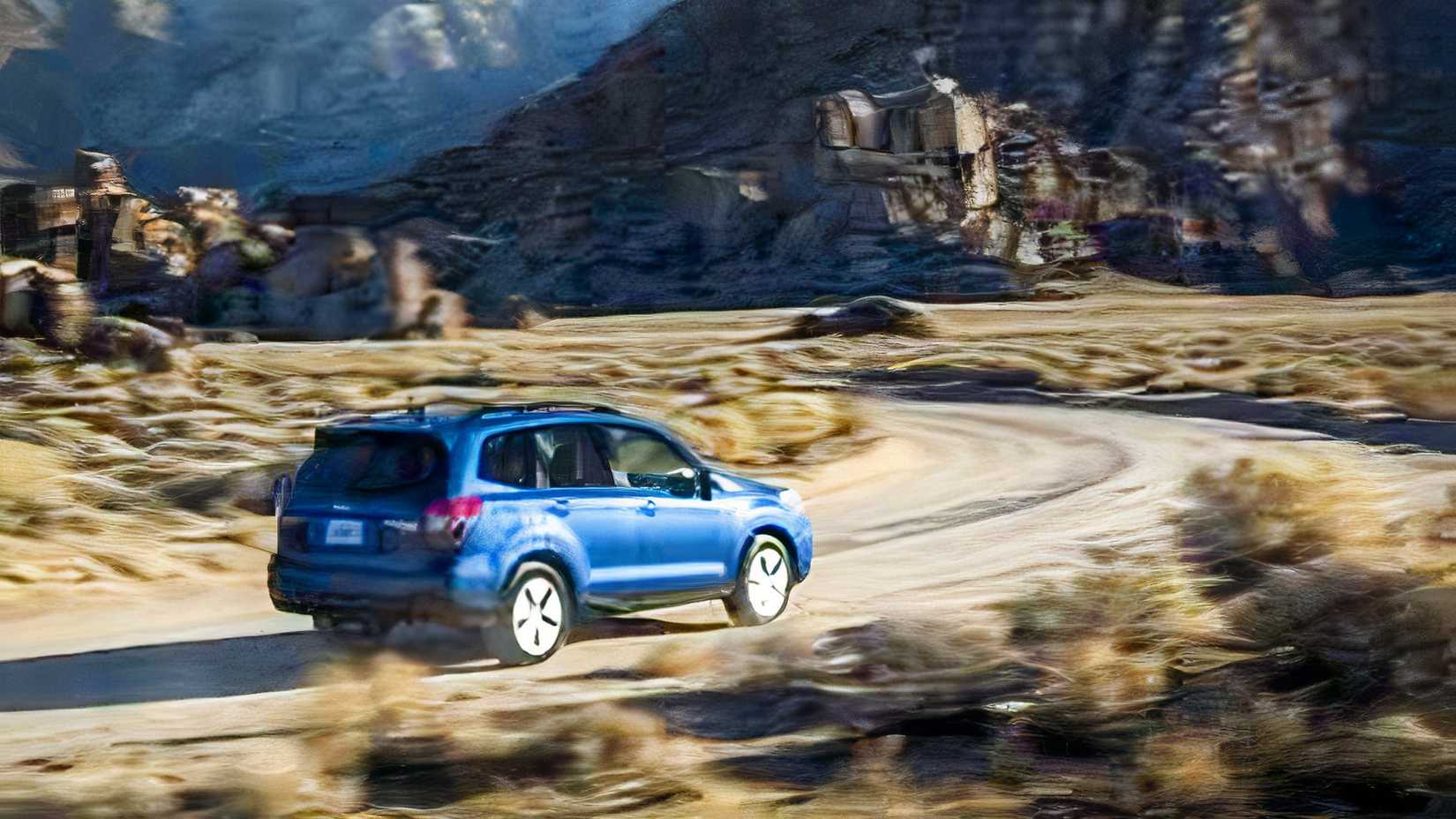2014 Subaru Forester rear action shot