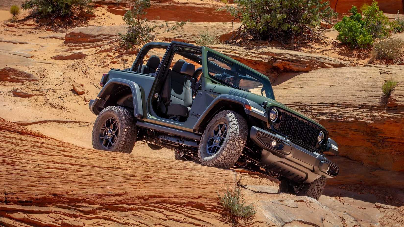 Tiro dinâmico fora de estrada do Jeep Wrangler Willys JL