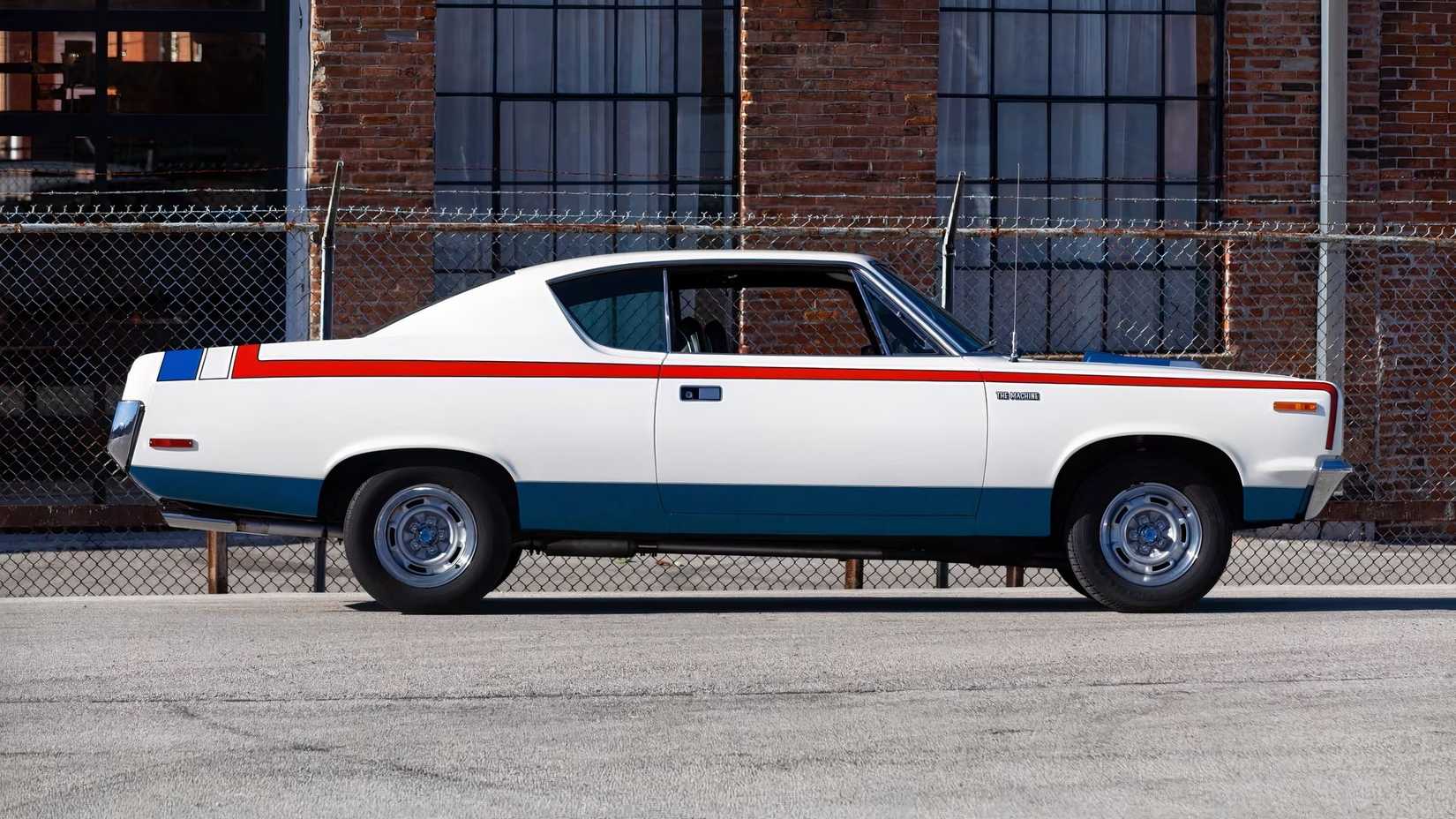 Vista lateral da máquina rebelde AMC 1970