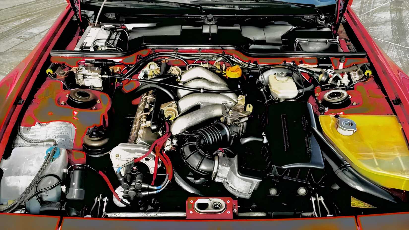   Compartimento do motor Porsche 944 1980 