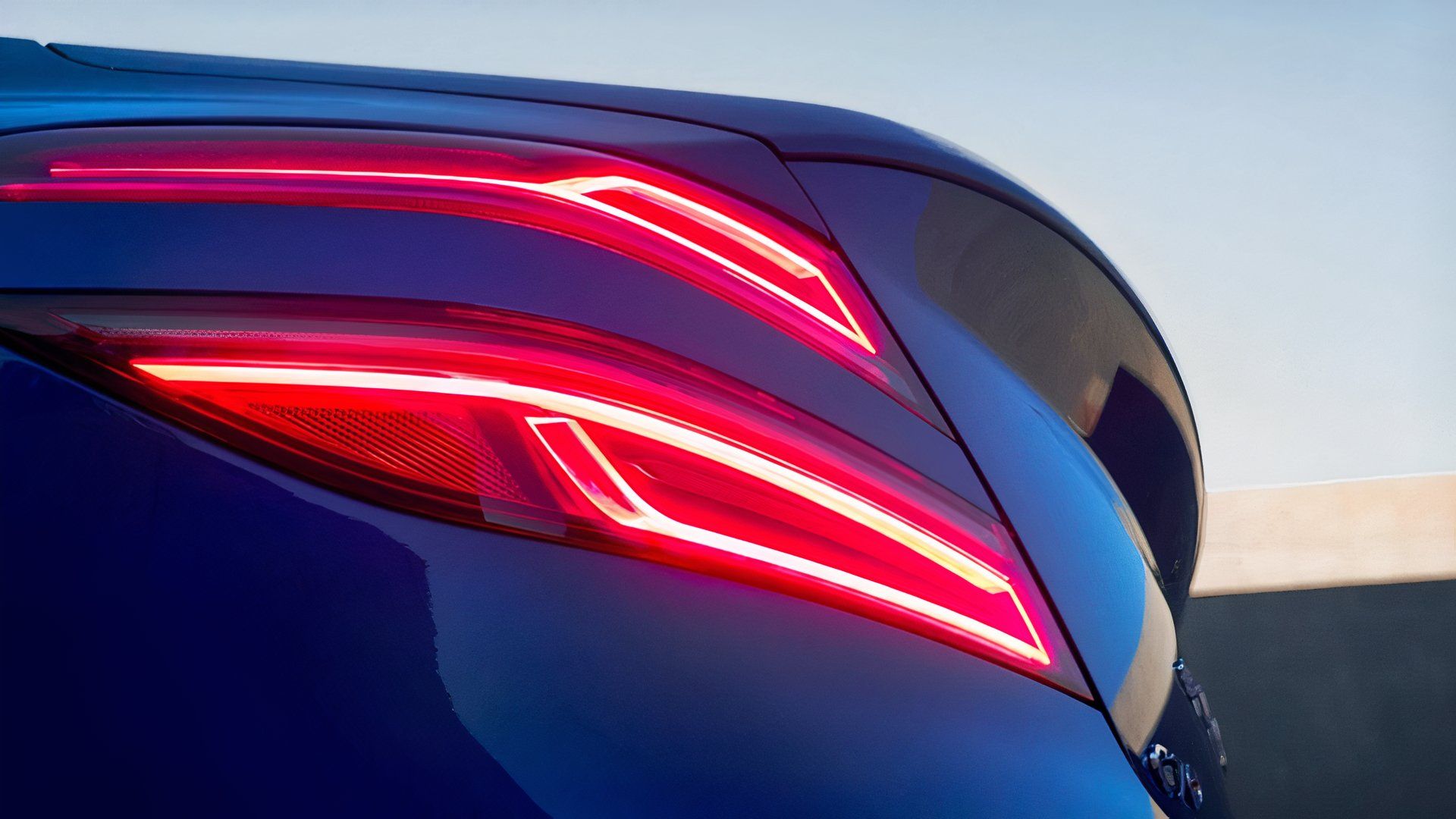 Close das luzes traseiras do 2026 Genesis G70