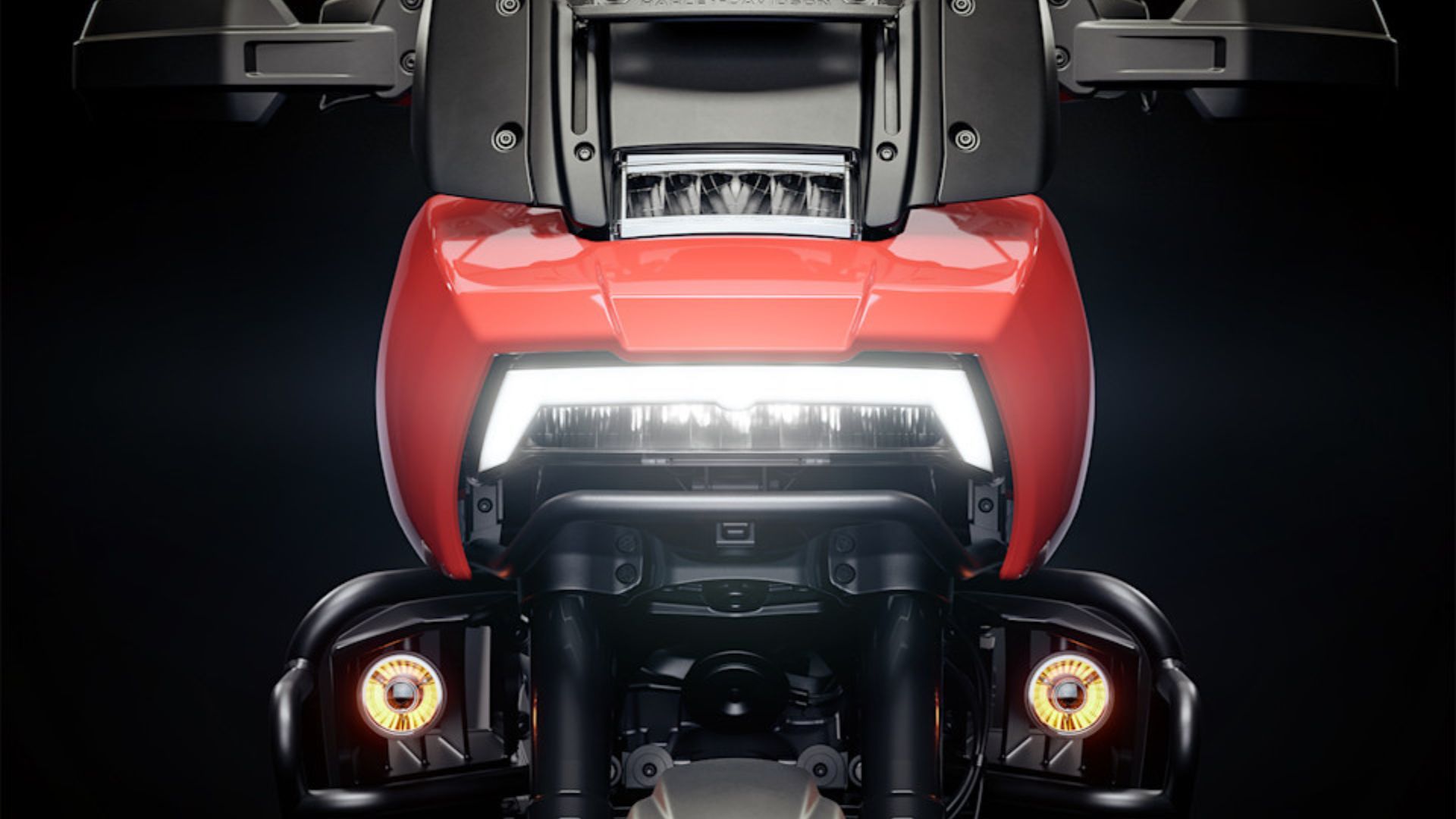 Close up front view of the 2026 Harley-Davidson Pan America 1250 Special 