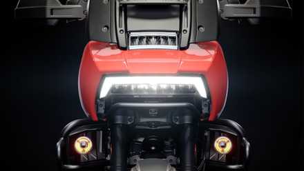 Close up front view of the 2026 Harley-Davidson Pan America 1250 Special