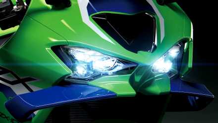 Close do farol Kawasaki Ninja ZX-10R 2026
