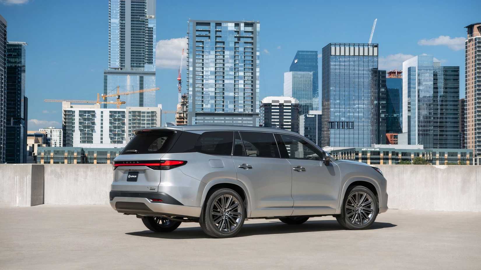 2026 Lexus TX PHEV rear 3/4 view