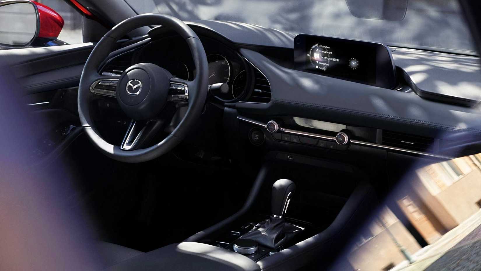 Vista interna do painel do Mazda3 2026