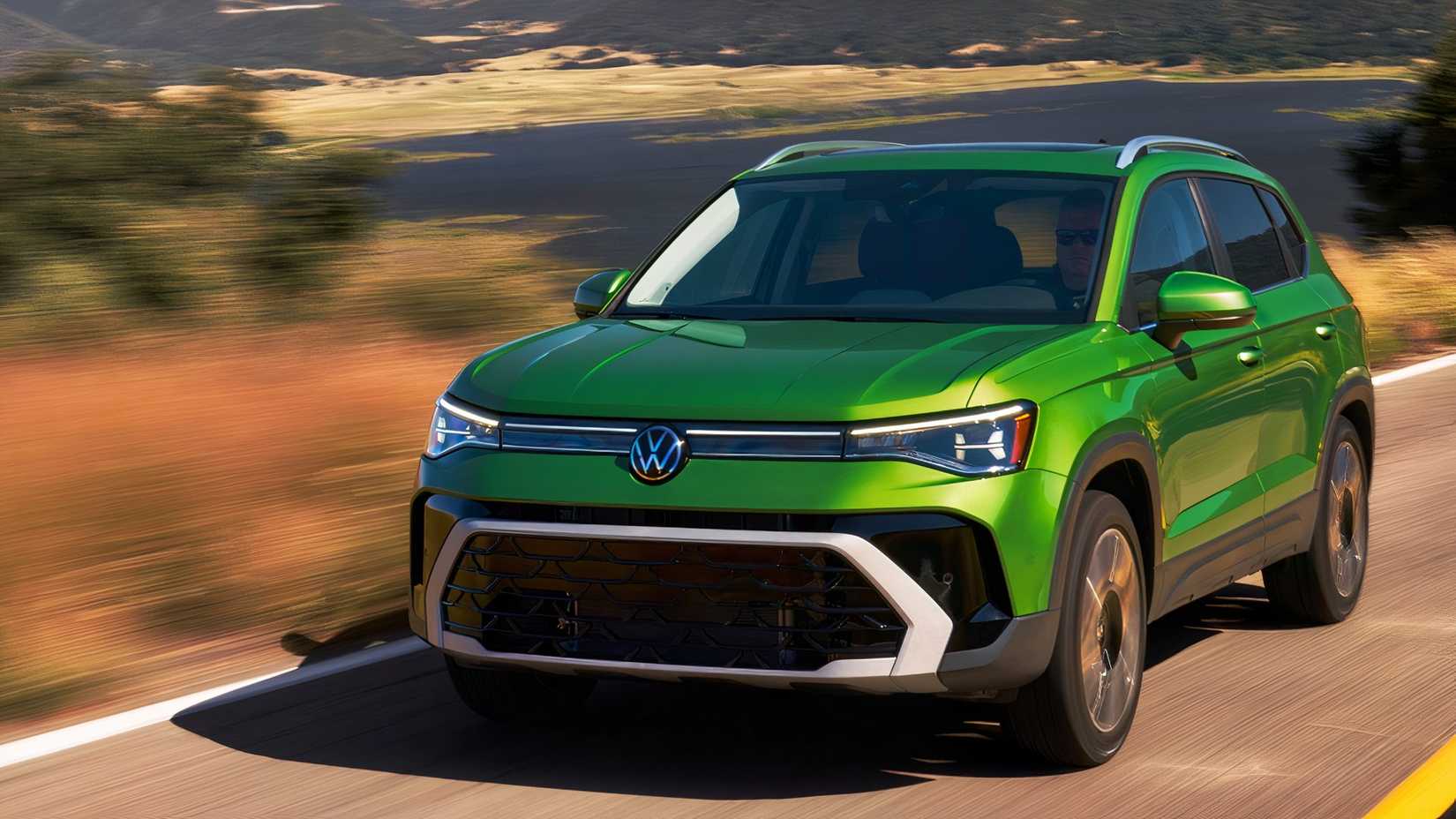 2026 Volkswagen Taos front 3/4 driving view