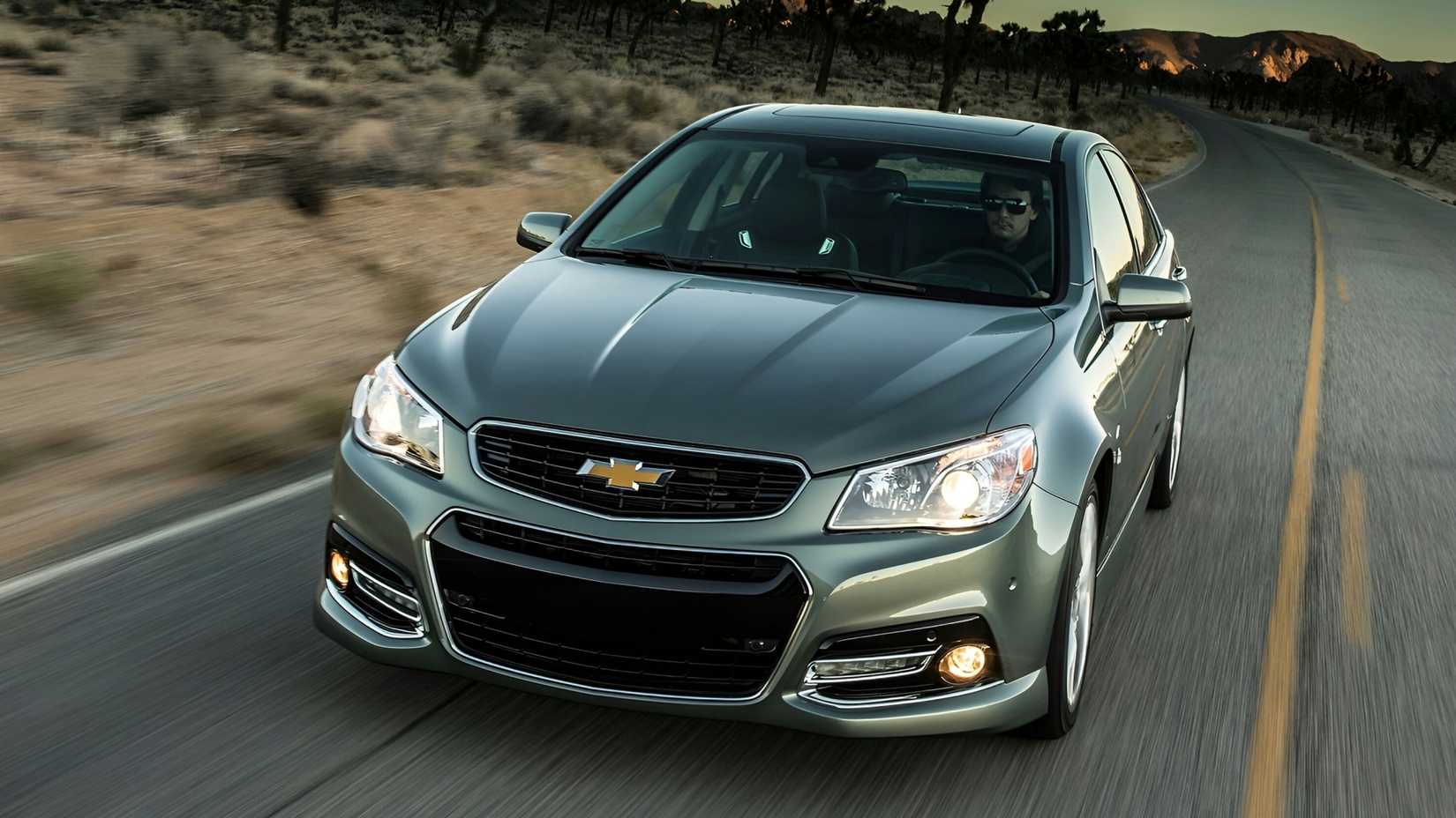 2014 Chevrolet SS accelerating through corners