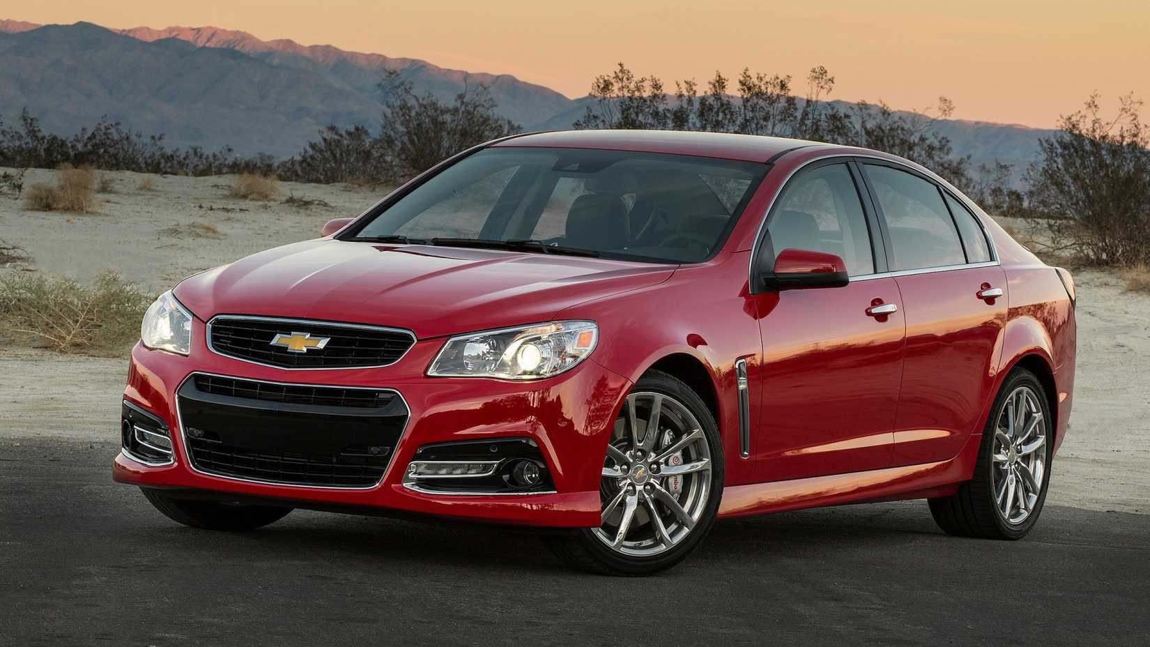 2014 Chevrolet SS in red front third quarter view