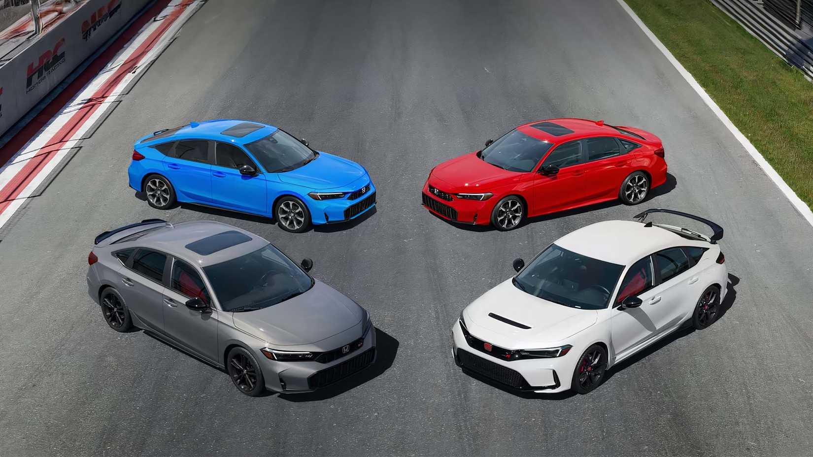 Uma foto de grupo da programação do Honda Civic 2026