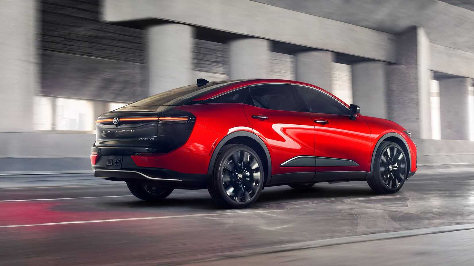 2026 Toyota Crown rear 3/4 action shot