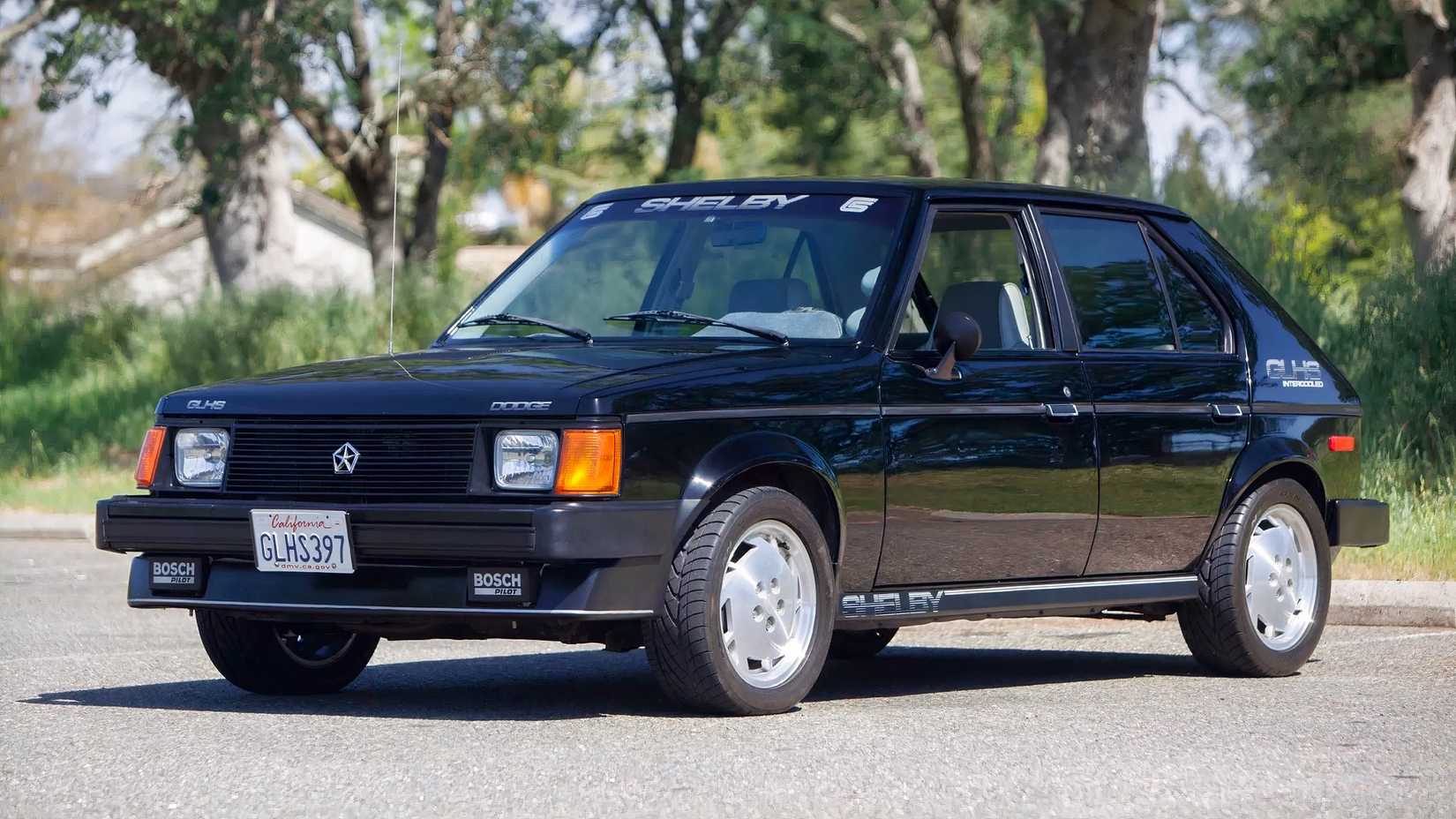 1986 Dodge Omni Shelby GLHS front 3/4