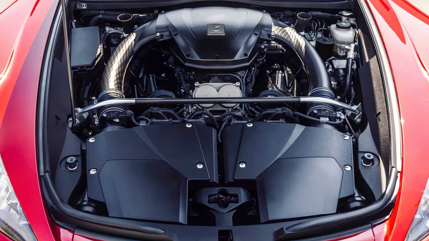 Lexus LFA engine bay showing 1LR-GUE V10