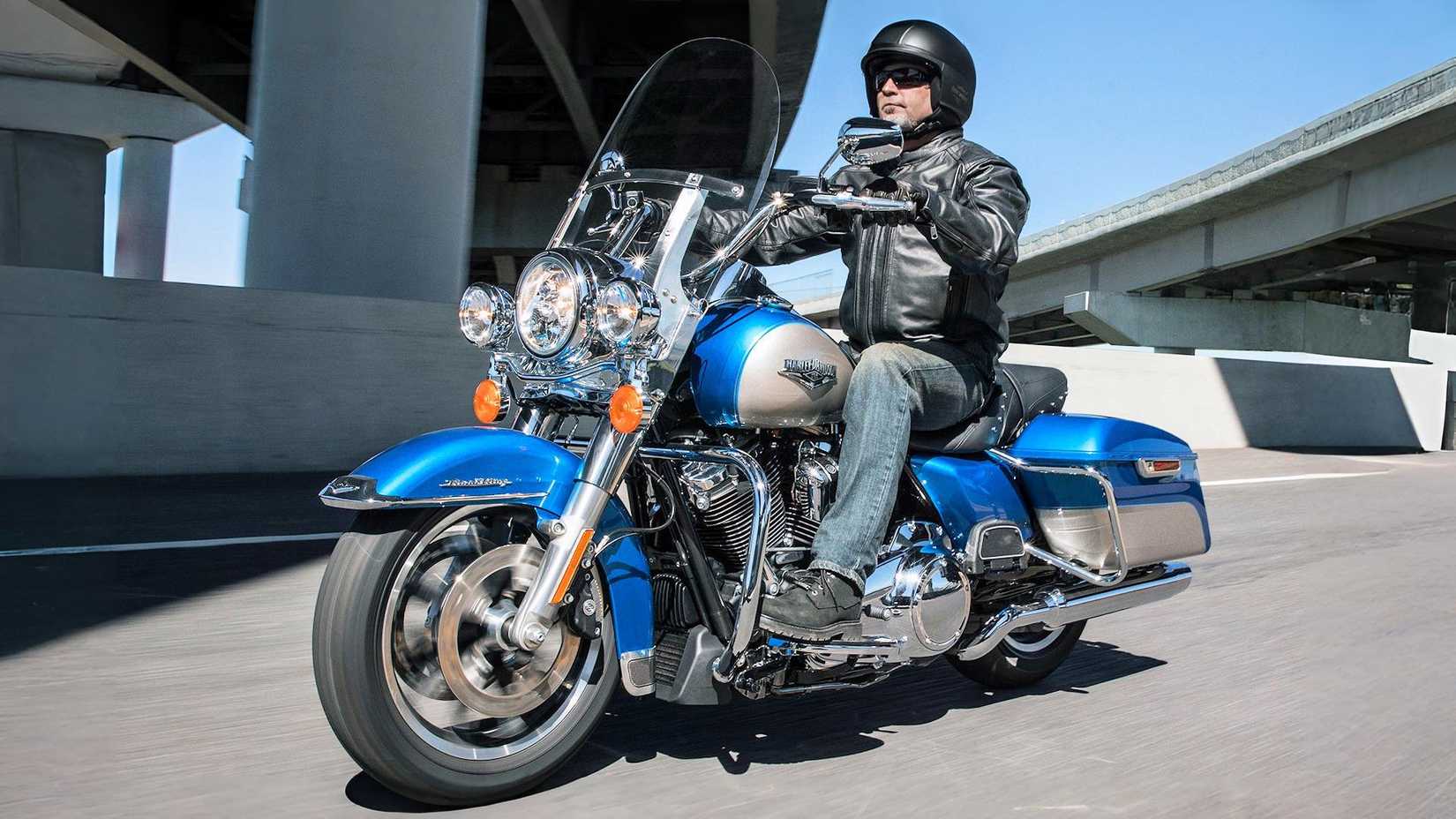 Rider on a 2018 Harley-Davidson Road King