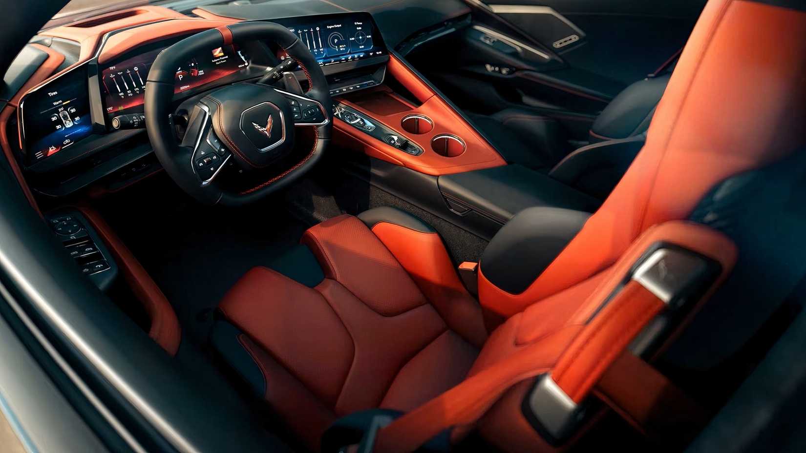 A detailed view of a 2026 Chevrolet Corvette Stingray interior 