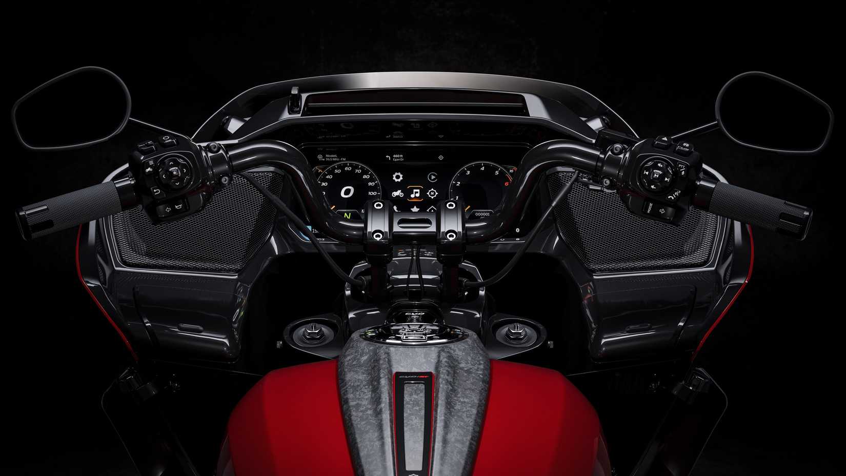 Ponto de vista do piloto da Harley-Davidson CVO Road Glide ST 2026