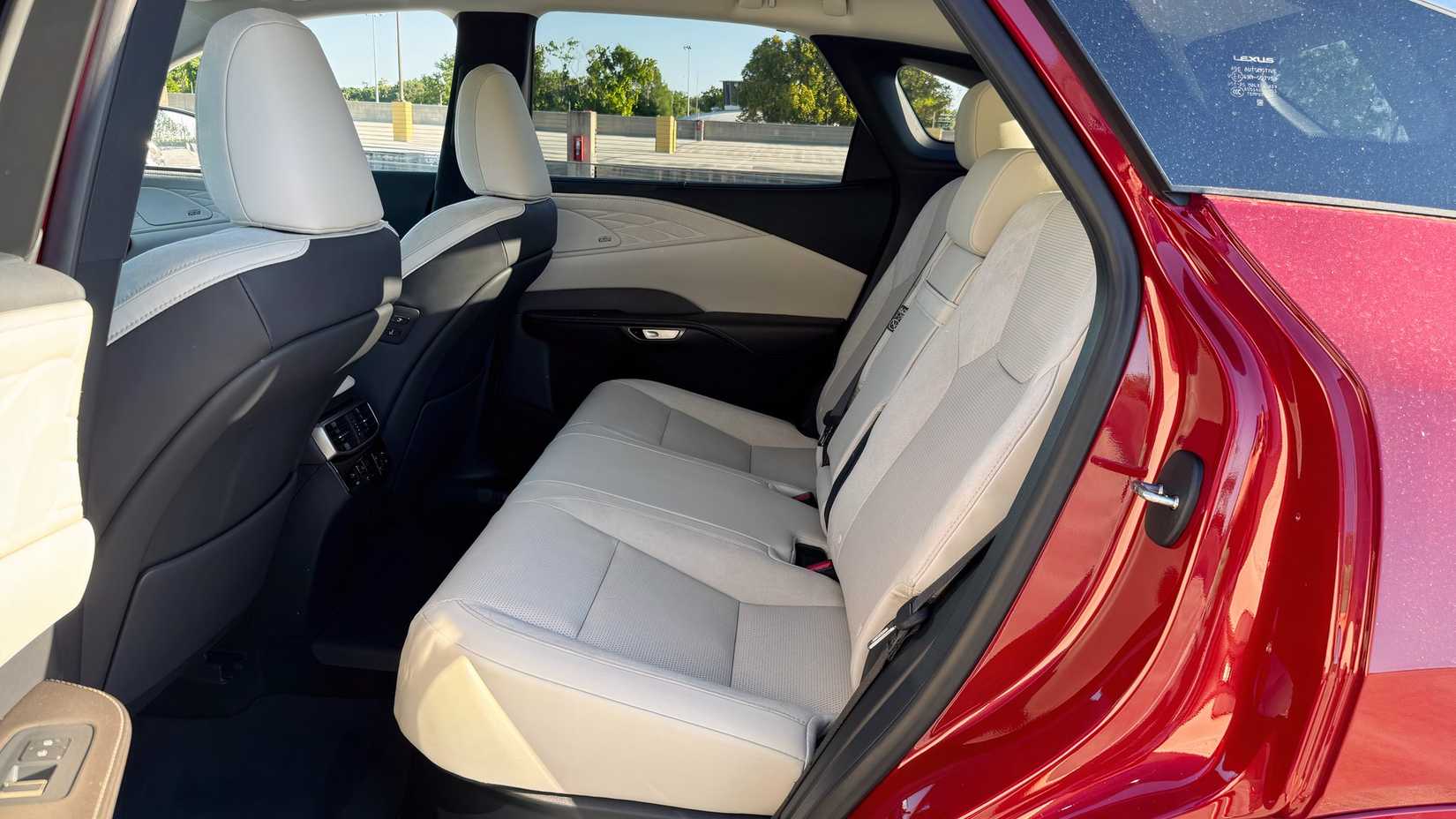 2026 Lexus RX interior shot showing rear seats