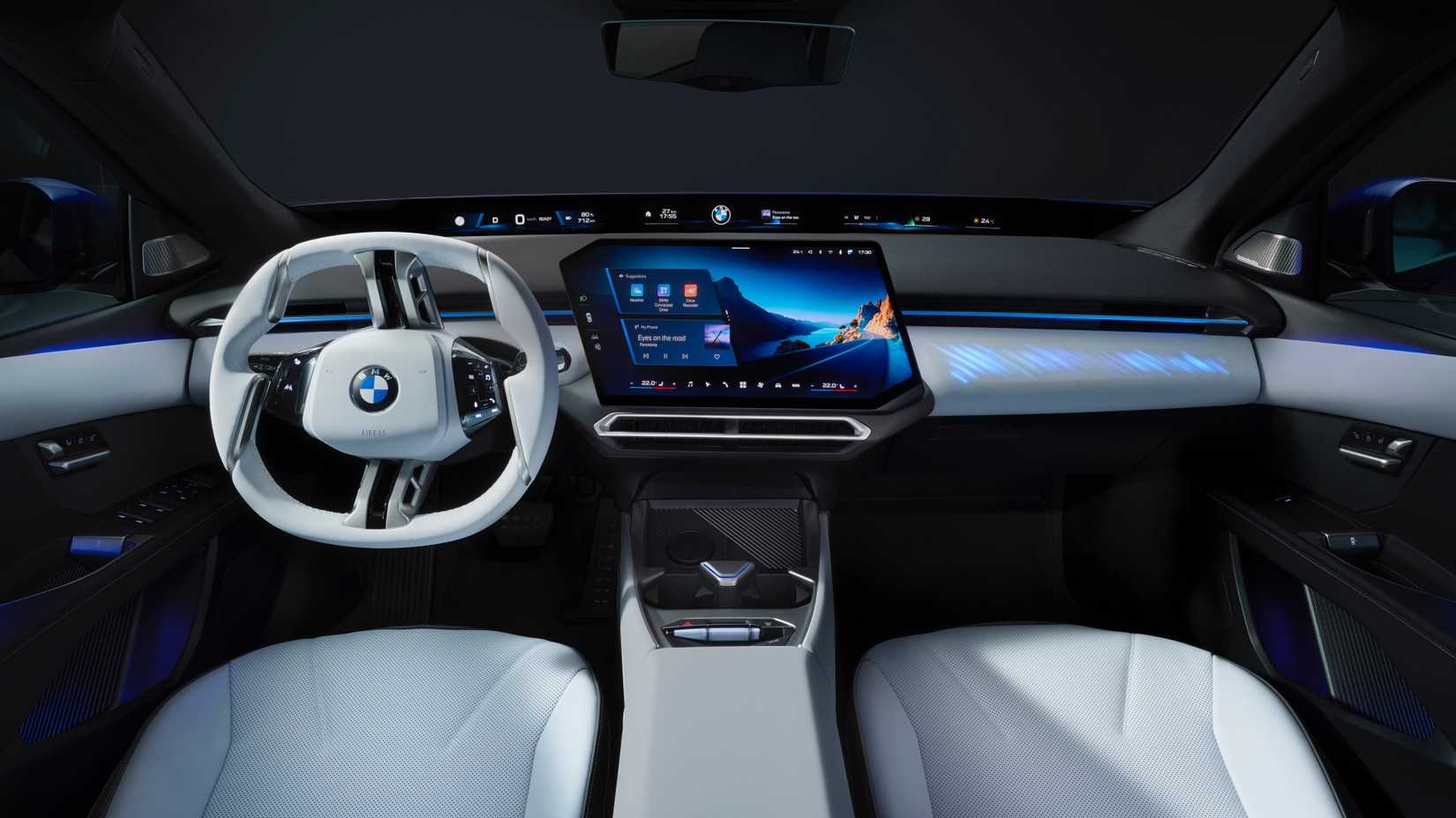 Foto estática do interior do painel BMW i3 50 xDrive 2027