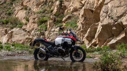 Beautiful shot of BMW R 1300 GS Adventure parked in water