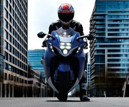 Vista frontal do painel frontal da Suzuki Hayabusa 2026