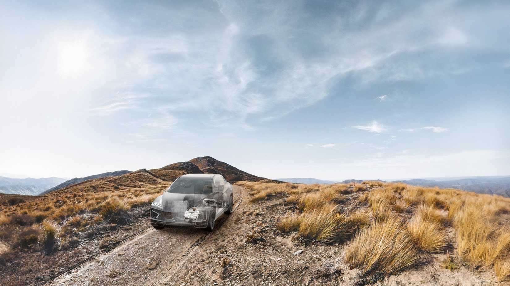 Hybrid drive product visual by Magna driving of-road