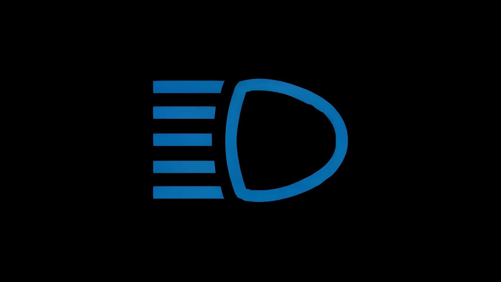 High beams switched on light