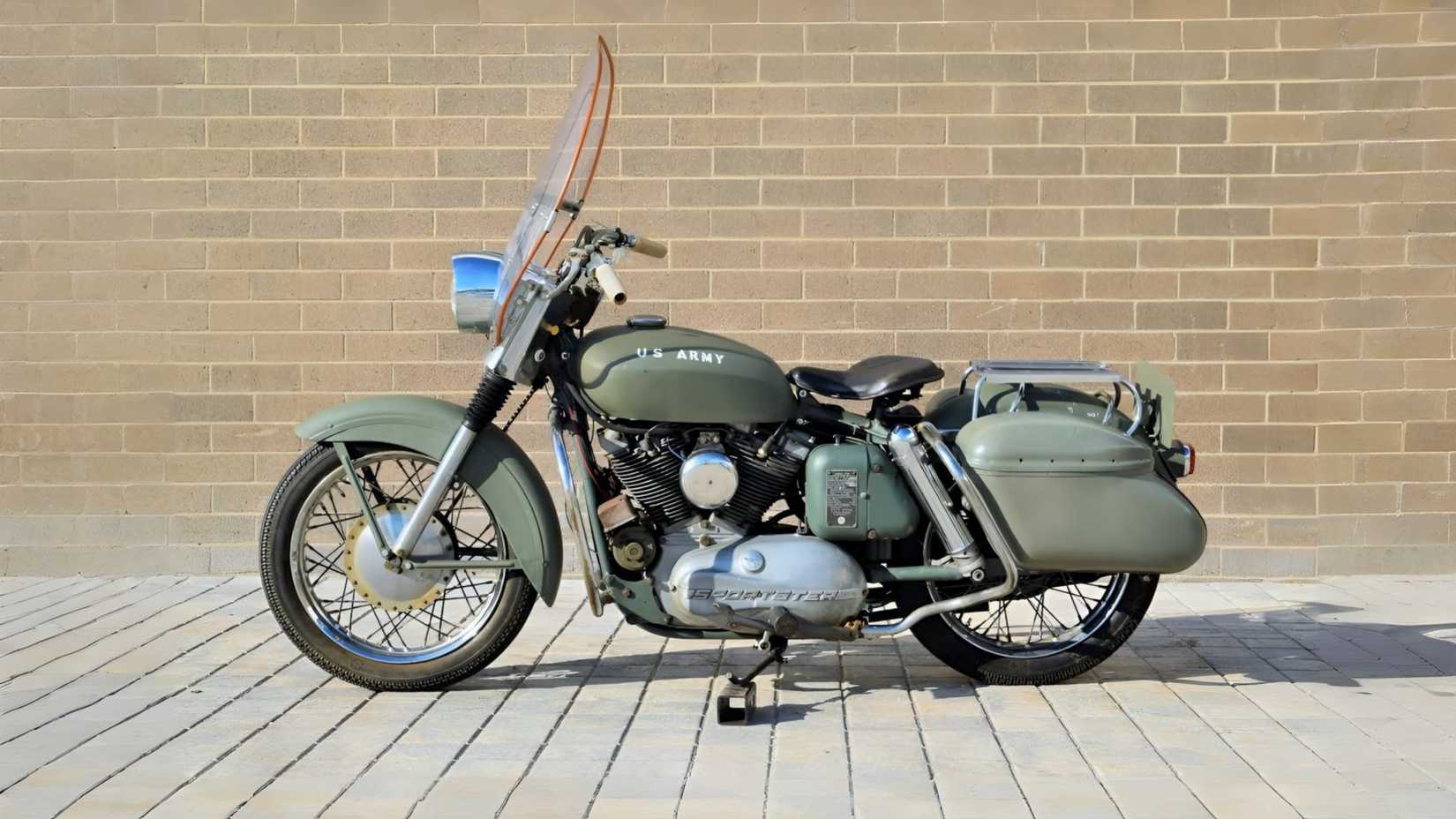 1972 Harley-Davidson XLA Sportster military-spec model side profile