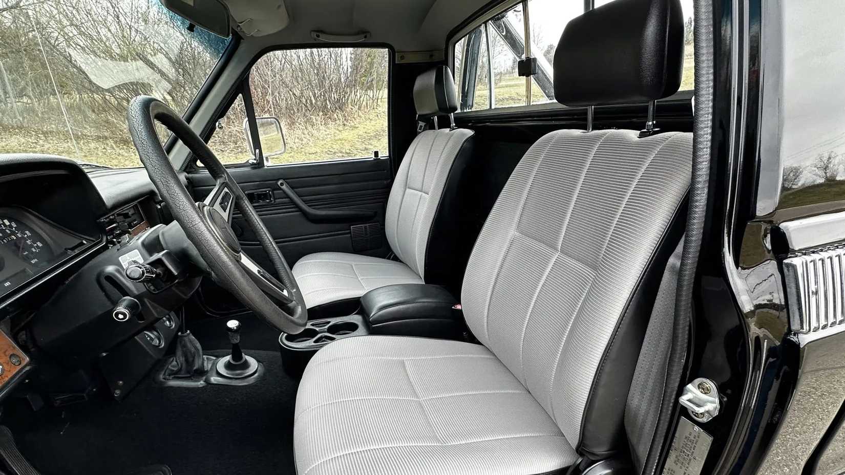 The interior view of a 1981 Toyota Pickup SR-5 4×4 5-Speed