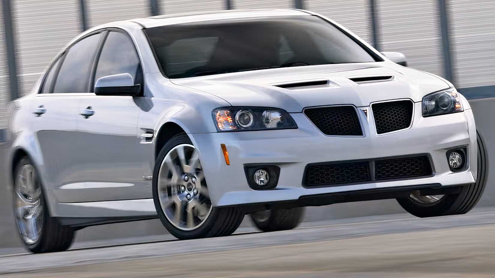 Front 3/4 shot of a 2009 Pontiac G8 GXP in motion