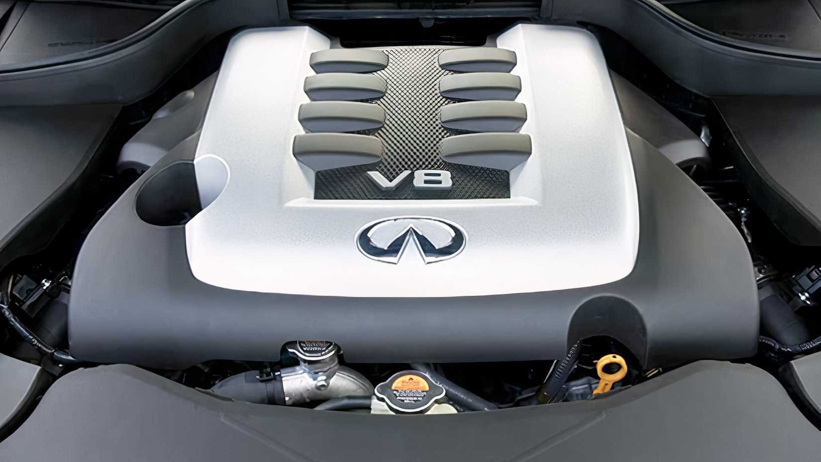 Close-up shot of a 2012 Infiniti FX50 Engine
