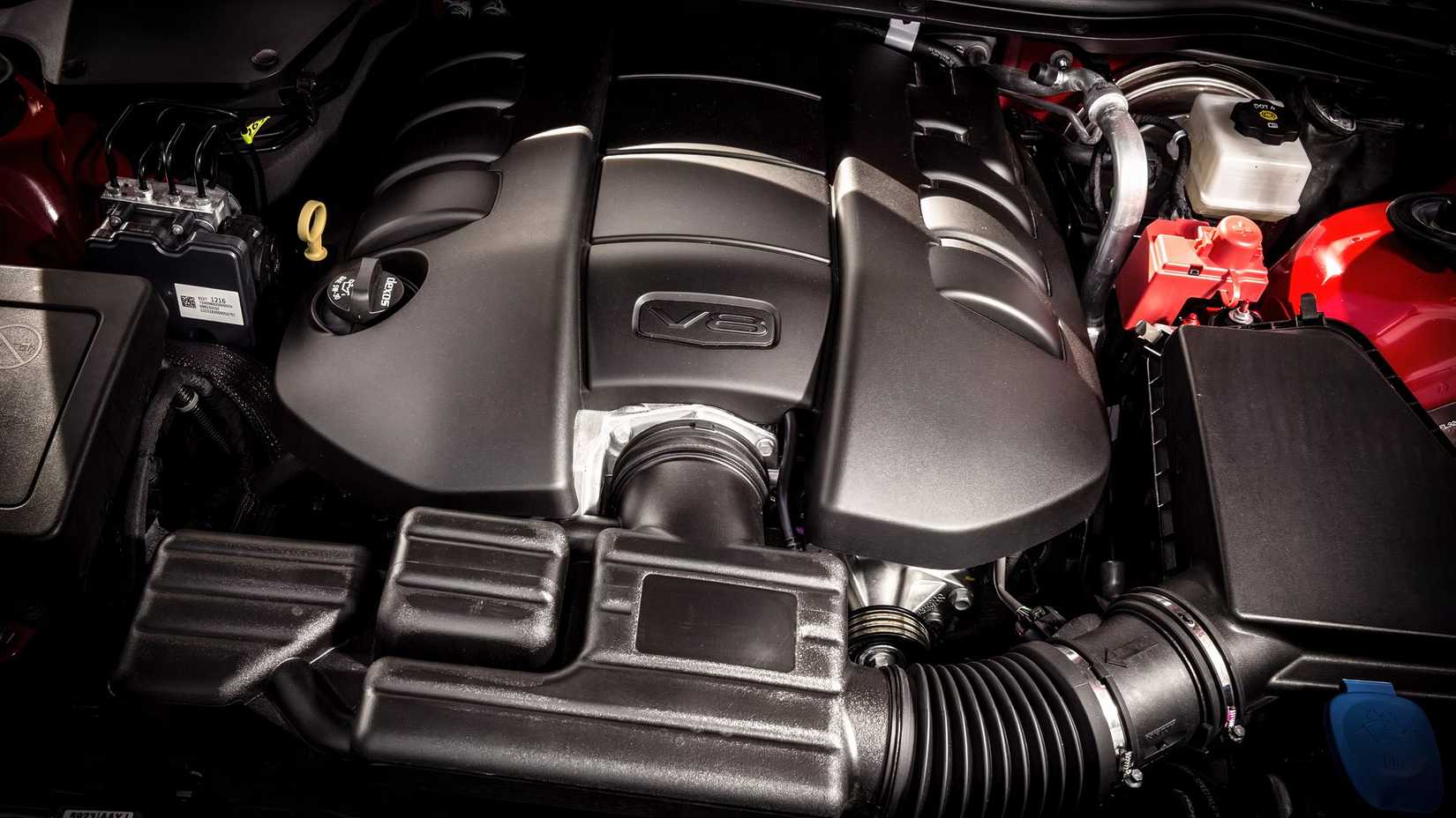 Close-up shot of a 2015 Chevrolet SS Engine