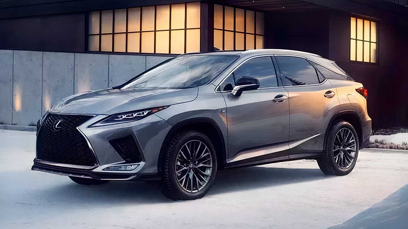 2020 Lexus RX Front 3/4 shot parked in front of house