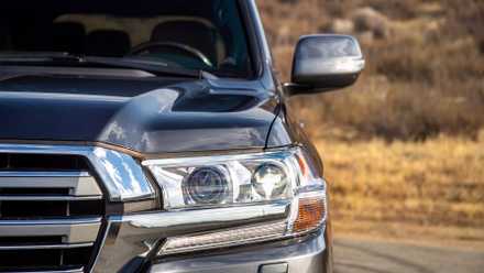 2021 Toyota Land Cruiser close-up of Front Headlight