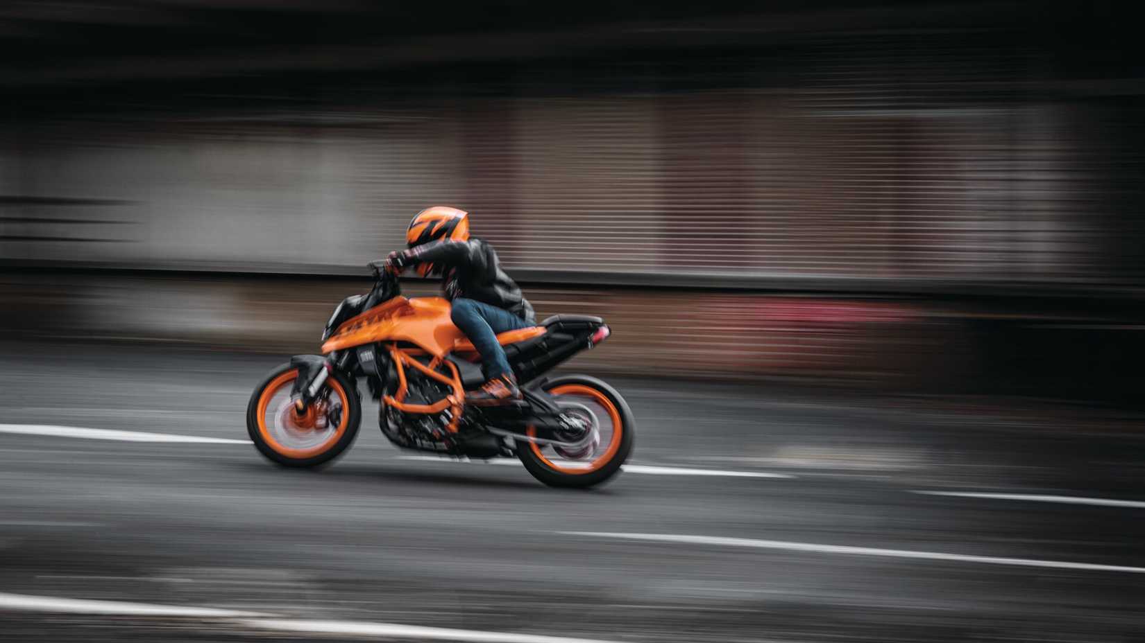 2025 KTM 390 Duke Panning Action Shot