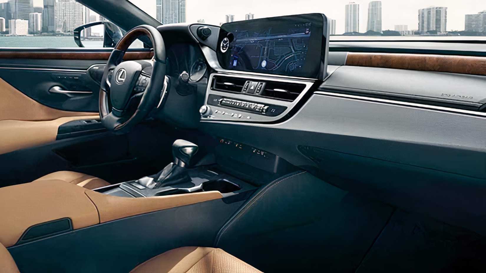 2025 Lexus ES 300h interior shot showing Front Dashboard And Seats