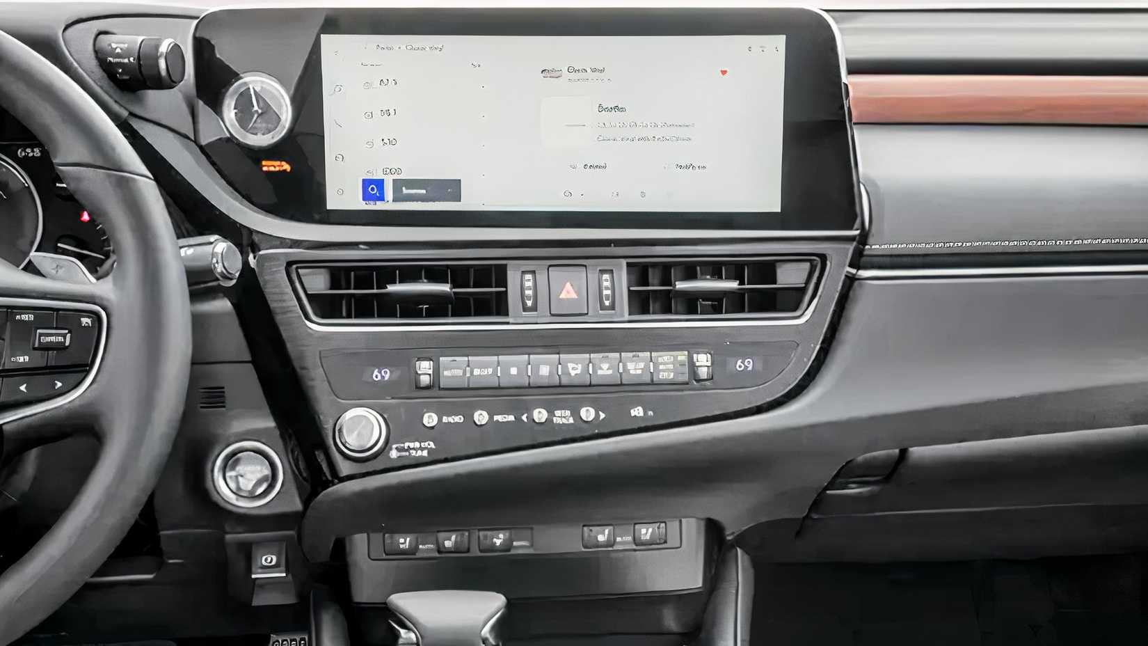 Interior shot of a 2025 Lexus ES 300h showing Infotainment Screen