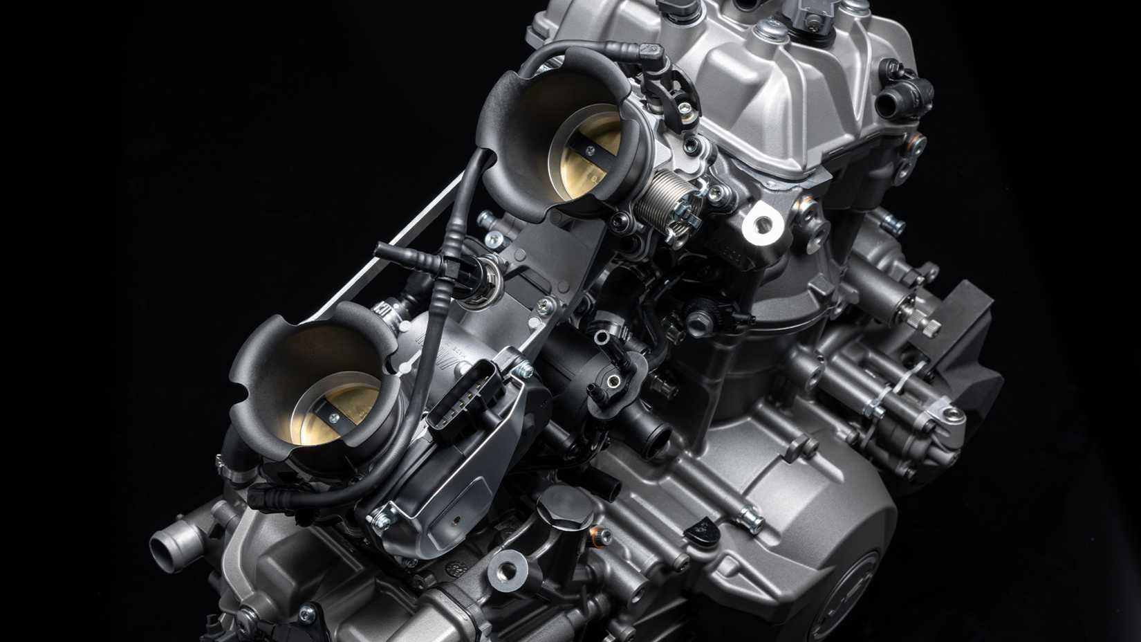 A detail shot of the 2026 Ducati Multistrada V2 S' V2 engine