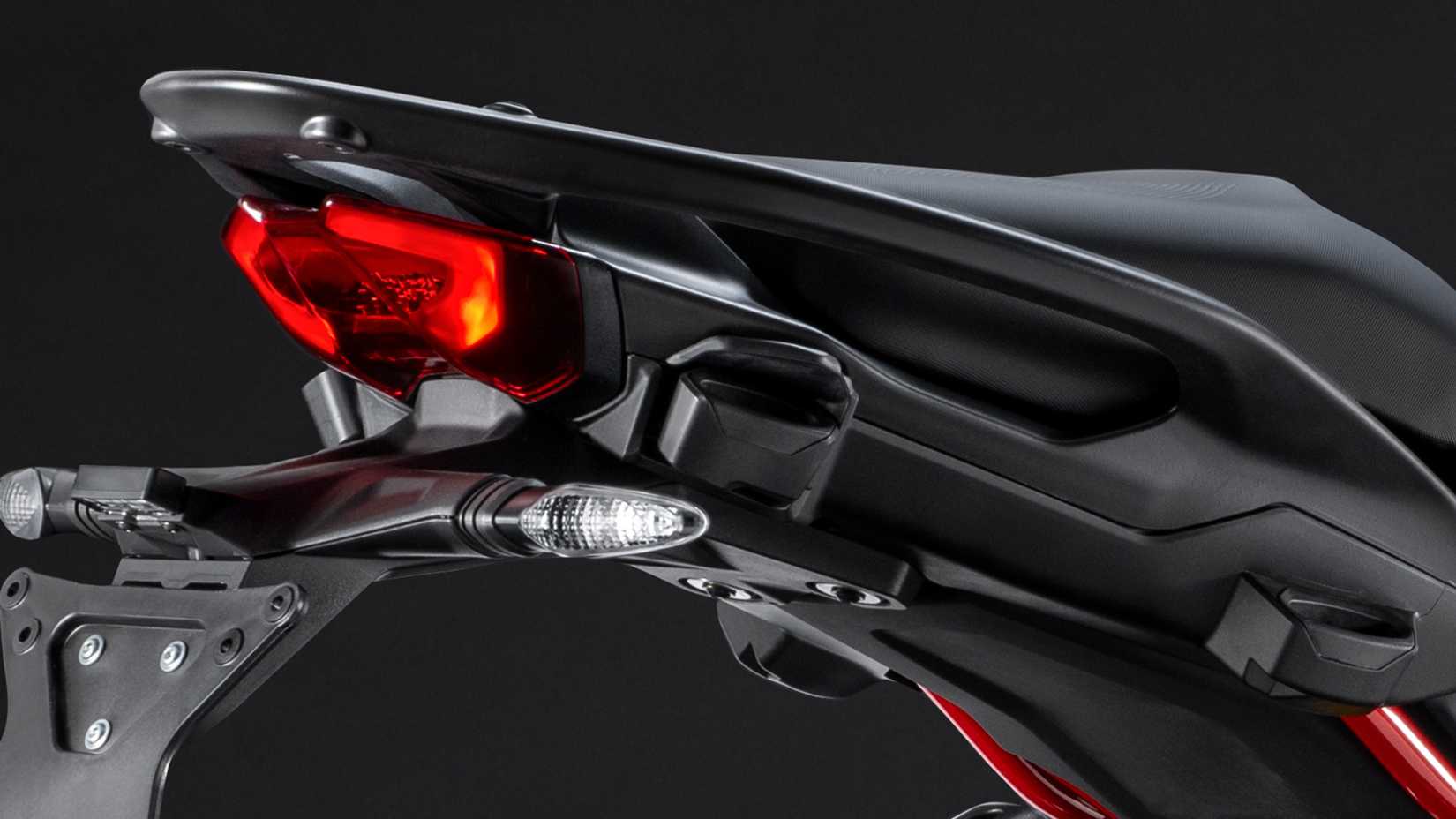 A detail shot of the 2026 Ducati Multistrada V2 S' rear-end