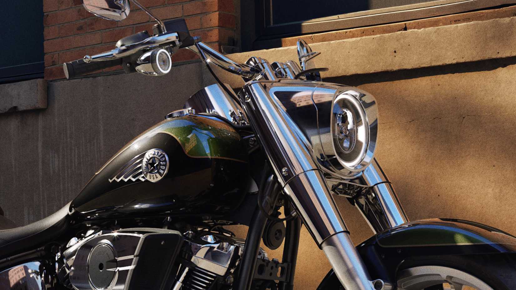 Close up of 2026 Harley Davidson Fat Boy tank