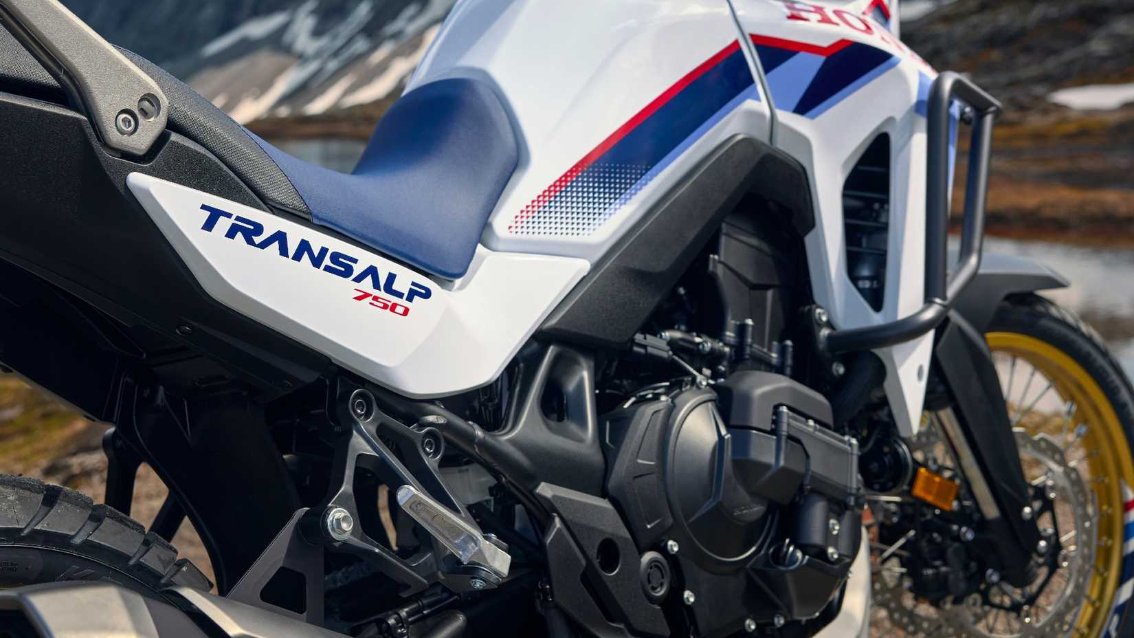 2026 Honda Transalp E-Clutch Closeup shot of the Tail Section