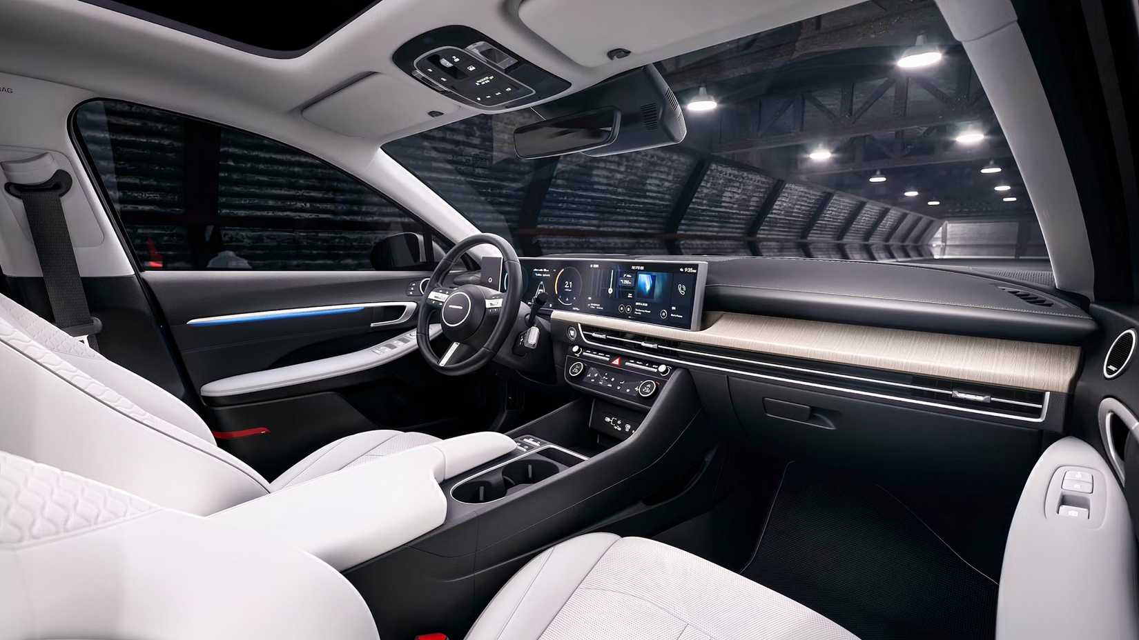 Interior dianteiro híbrido Hyundai Sonata 2026