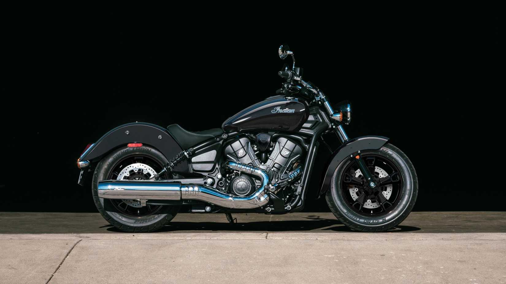 2026 Indian Scout Sixty Classic in black side profile view