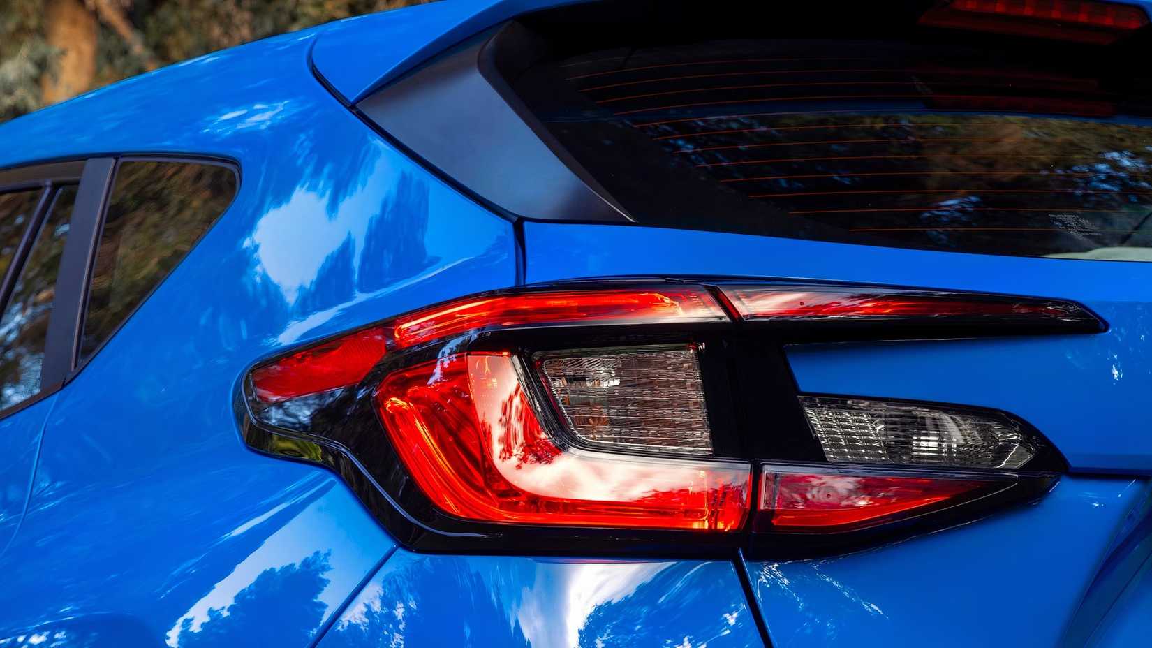 Close-up shot of a 2026 Subaru Impreza Hatchback's taillight