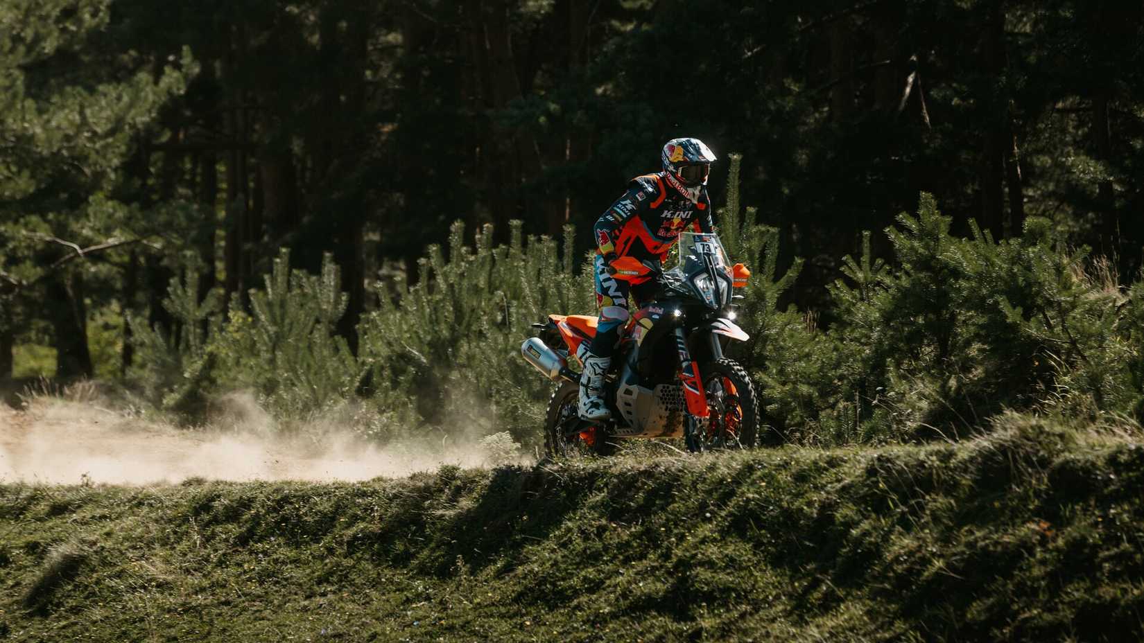 Edgar Canet off-roading on the 2027 KTM 890 Adventure R Rally