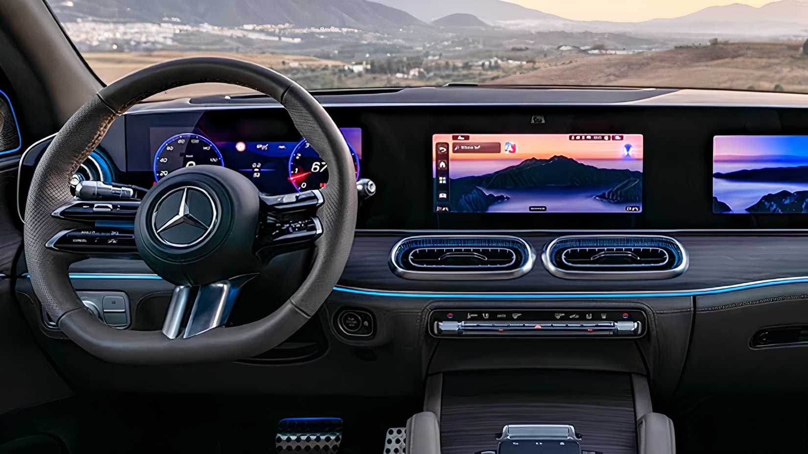 2027 Mercedes-Benz GLS interior shot showing dash