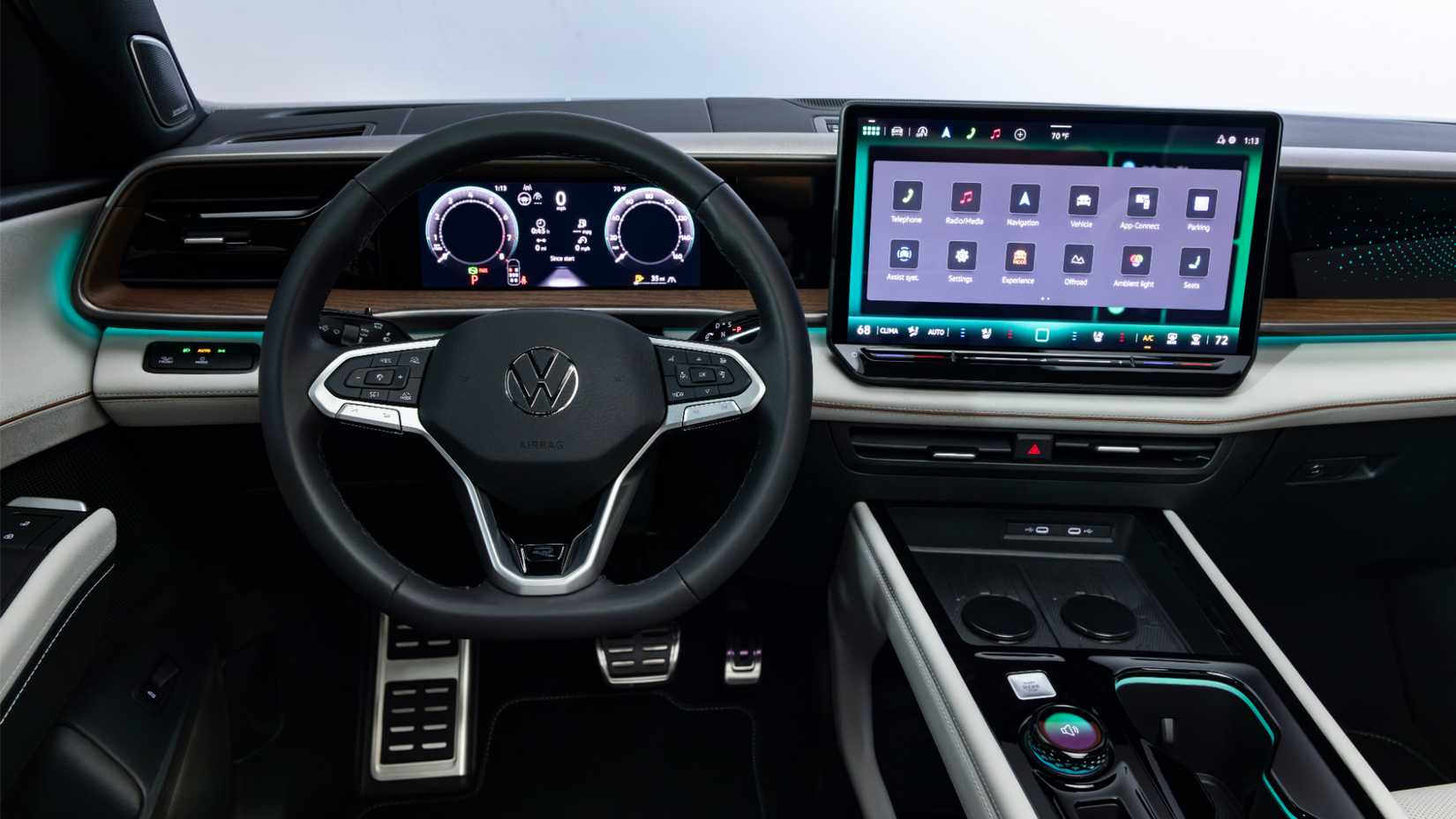 Ponto de vista do motorista do Volkswagen Atlas 2027