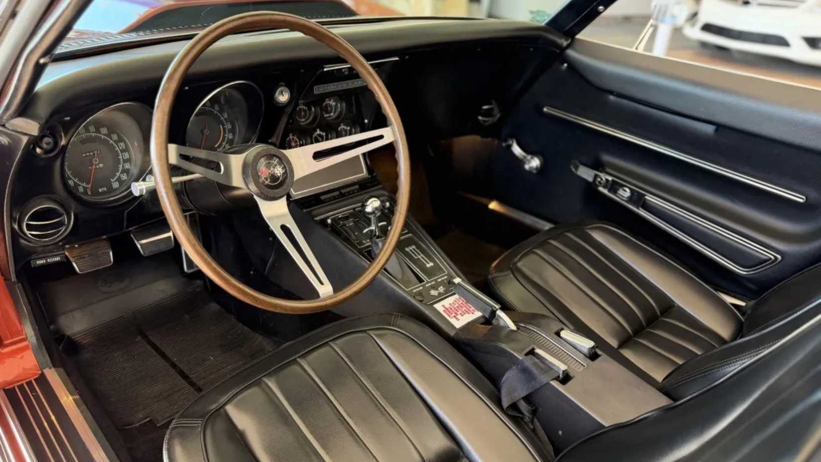 Chevrolet Corvette C3 Interior shot showing front cabin